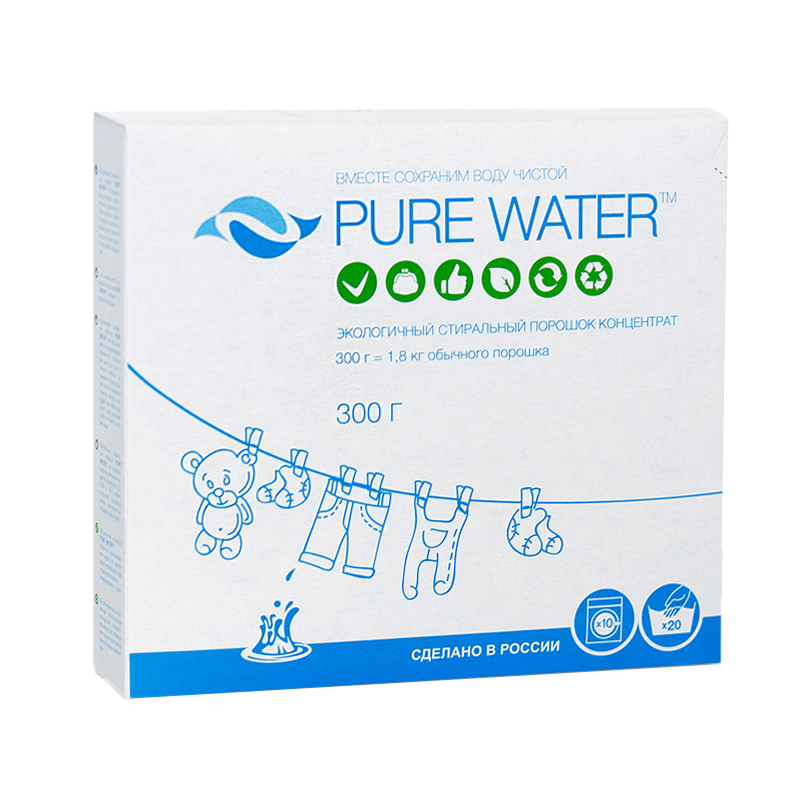 Стиральный порошок Pure Water, 300 гр