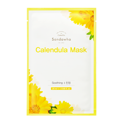 Маска для лица успокаивающая на основе экстракта календулы Sandawha